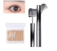 SophiaBelle Iron Wand Mascara, 2025 Upgrade Waterproof Black Washable Metal Mascara, 3D Curling Eyelash Mascara, Waterproof, Smudge-Proof, Long-Lasting, Non-Clumping (Black, A)