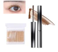 SophiaBelle Iron Wand Mascara, 2025 Upgrade Waterproof Black Washable Metal Mascara, 3D Curling Eyelash Mascara, Waterproof, Smudge-Proof, Long-Lasting, Non-Clumping (Brown, C)
