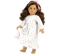 Sophia’s Baby Doll 18 Inch Doll Classic Floral Print Long Nightdress, Nightgown, White, Baby Doll Clothing, Doll Not Included