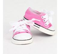 Sophia's Low-Top Sequin Canvas Sneakers for 18” Dolls, Hot Pink Teamson Kids Pink One Size