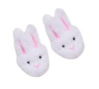 Sophia's By Teamson Kids White Bunny Slippers With Rabbit Ears For 18" Dolls