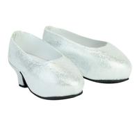 Sophia's Sparkling High Heels with Closed Toes and Glitter Platform Pumps for 18 Inch Dolls Silver