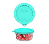 Sophico Round Silicone Storage Cover Lids Replacement for Anchor Hocking and Pyrex 7402-PC 6/7 Cup Glass Bowls (Container not Included) (Mint - 1 pack)