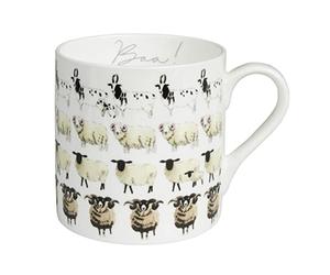 Sophie Allport - Baa! Mug, Fine Bone China, Sheep Design, Gift Box, Dishwasher Safe (Large Size, 425ml)