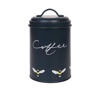 Sophie Allport - Bees Coffee Canister, Storage Tin, Galvanised Steel, 15cm High, Navy Blue, Kitchen Accessories