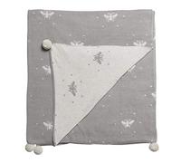 Sophie Allport Bees Knitted Throw Made with 100% Knitted Cotton