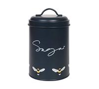 Sophie Allport - Bees Sugar Canister, Storage Tin, Galvanised Steel, 15cm High, Navy Blue, Kitchen Accessories