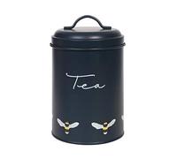 Sophie Allport - Bees Tea Canister, Storage Tin, Galvanised Steel, 15cm High, Navy Blue, Kitchen Accessories