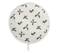 Sophie Allport Circular Single Hob Cover Holly & Berry 100% Cotton Hob Protector