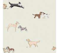 Sophie Allport Doggy Daycare Off White Wallpaper