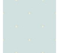 Sophie Allport Duck Egg & Stone Bees Pearl Effect Embossed Wallpaper