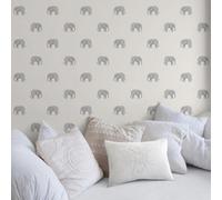 Sophie Allport Elephant Natural Straight Match Wallpaper