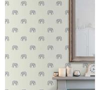 Sophie Allport Elephant Wallpaper Natural
