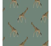 Sophie Allport Giraffe Heritage Teal Wallpaper