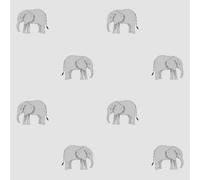 Sophie Allport Grey Wildlife Pearl Effect Embossed Wallpaper