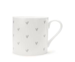 Sophie Allport Hearts Grey Mug, Large (425ml)