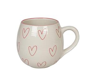 Sophie Allport - Hearts Mug, Stoneware, Dishwasher & Microwave Safe, Large Coffee, Tea or Hot Chocolate Cup (500ml)
