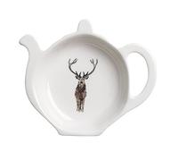Sophie Allport - Highland Stag Tea Bag Tidy, Fine Bone China, Gift Box, Dishwasher Safe