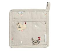 Sophie Allport - Lay A Little Egg Pot Grab, Pot Holder, Padded Heat Protection, Machine Washable, 20 x 20cm