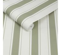 Sophie Allport Oundle Stripe Mossbank Green Wallpaper