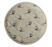 Sophie Allport - Pheasant Circular Single Fabric Hob Cover, 100% Cotton, 38cm Diameter