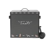 Sophie Allport - Walkies Pet Tin, Dog Treat Biscuit Tin, 100% Galvanised Steel, Scoop Included, Large