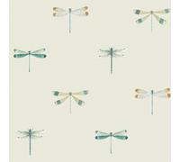 Sophie Allport Watercolour Dragonfly Off White Wallpaper