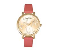 Sophie and Freda Key West Women's Quartz Dark Pink Genuine Leather Gold Watch SAFSF4304
