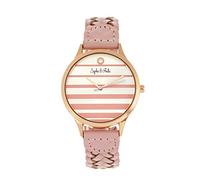 Sophie and Freda Tucson Women's Quartz Pink Genuine Leather Rose Gold Watch SAFSF4506