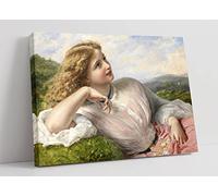 Sophie Anderson The Song of the Lark Canvas Wall Art Picture Print - 47 inch wide x 32 inch high (Frame Depth 30mm)