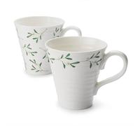 Set of 2 Mistletoe Mugs White