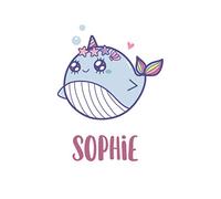 Sophie : Cute Whale Unicorn Journal: Notebook With Name On Front Cover, 120 pages College Ruled Notebook Journal & Diary for Writing & Note Taking for ... Personalized Notebooks For Girls And Women)