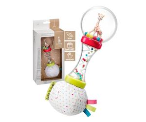 Sophie de giraf zachte Maracas rammelaar in Witte geschenkdoos