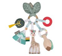 Sophie la girafe Sensory Activity Ring - Baby Teething Toy with Rattle, Crinkle Sounds & Textures - BPA-Free, Natural Rubber & Fabric - Attaches to Stroller/Car Seat - Washable, Gift-Ready for Infants