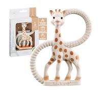 Sophie la Girafe Baby Teething Ring Toy: Phthalate-Free 100% Natural Solid Rubber and Easy to Grip Baby Teether, Suitable for Newborn Babies with Gift Box
