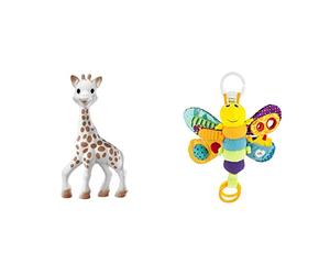 Sophie la girafe Baby Teething Toy - Fresh Touch Gift Box & LAMAZE Freddie The Firefly - Clip on Pram and Pushchair Newborn Baby Toy, Sensory Toy for Babies Boys and Girls from 0-6 Months