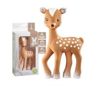 Sophie la Girafe Fanfan The Fawn Baby Teething Toy, 100% Natural Rubber Phthalate-Free Easy to Grip Baby Teether Suitable for Newborn Babies
