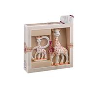 Sophie la girafe Teething Toy Set - 100% Natural Rubber - Original Sophie + So Pure Ring - Elegant Baby Gift Box with Card & Bag - Safe & Soothing for Babies