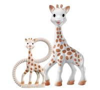 Sophie la girafe Teething Toy Set - 100% Natural Rubber - Original Sophie + So Pure Ring - Elegant Baby Gift Box with Card & Bag - Safe & Soothing for Babies