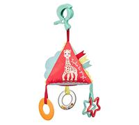 Sophie la girafe Tri'Activities Early Learning Pyramid, Multi-Coloured | Mirror Teething Ring Jingle and Crinkle Paper | Multi-Holder Clip for Buggy Car Bed | Gift Idea for Girls and Boys