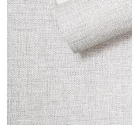 SOPHIE LAURENCE Adana Beige Linen Effect Wallpaper - Metallic Shimmer, Textured, Scrubbable, Paste The Paper, 0.53m x 10.05m Roll, Coverage 5.32sqm, Suitable for Any Room, Made in Belgium