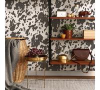 Sophie Laurence Black & White Cowhide Wallpaper Animal Print Feature Wall