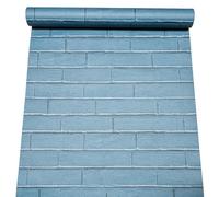 SOPHIE LAURENCE Blue Brick Effect Wallpaper 3D Textured Pattern Feature Wall Living, Smooth Finish Vinyl Wall Panels for Lounge, Bedroom, Study Washable, Strippable, Non-Pasted (Full Roll)