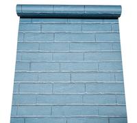 Sophie Laurence Blue Brick Effect Wallpaper 3D Textured Pattern Feature Walls For Livingroom, Lounge, Bedroom, Non-Pasted (Full Roll)