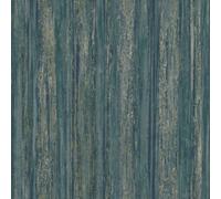Sophie Laurence Blue Gold Stripe Wallpaper Textured Metallic Shimmer Vinyl Paste Wall Free Match
