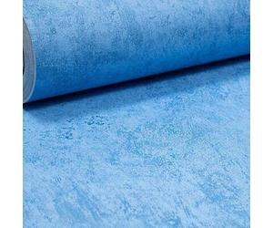 SOPHIE LAURENCE Blue Metallic Sheen Industrial Distressed Metallic Concrete Wallpaper Distressed Plain Marble Effect Wallpaper