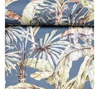 SOPHIE LAURENCE Blue Tropical Leaf Wallpaper - Textured Thick Vinyl Feature Wall Roll, Paste-The-Wall (53 cm × 10.05 m)