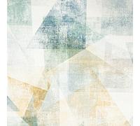 Sophie Laurence Blue Yellow Wallpaper Geometric White Green Textured Thick Vinyl