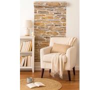 SOPHIE LAURENCE Brown Grey 3D Brick Effect Vinyl Wallpaper - Thick Textured Feature Wall Roll, Modern Living Room & Hallway Accent (53 cm × 10.05 m)