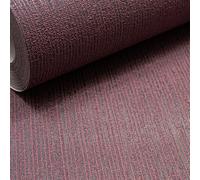 Sophie Laurence Burgundy Stripe Textured Wallpaper Non-Woven Vinyl Free Match Paste The Wall